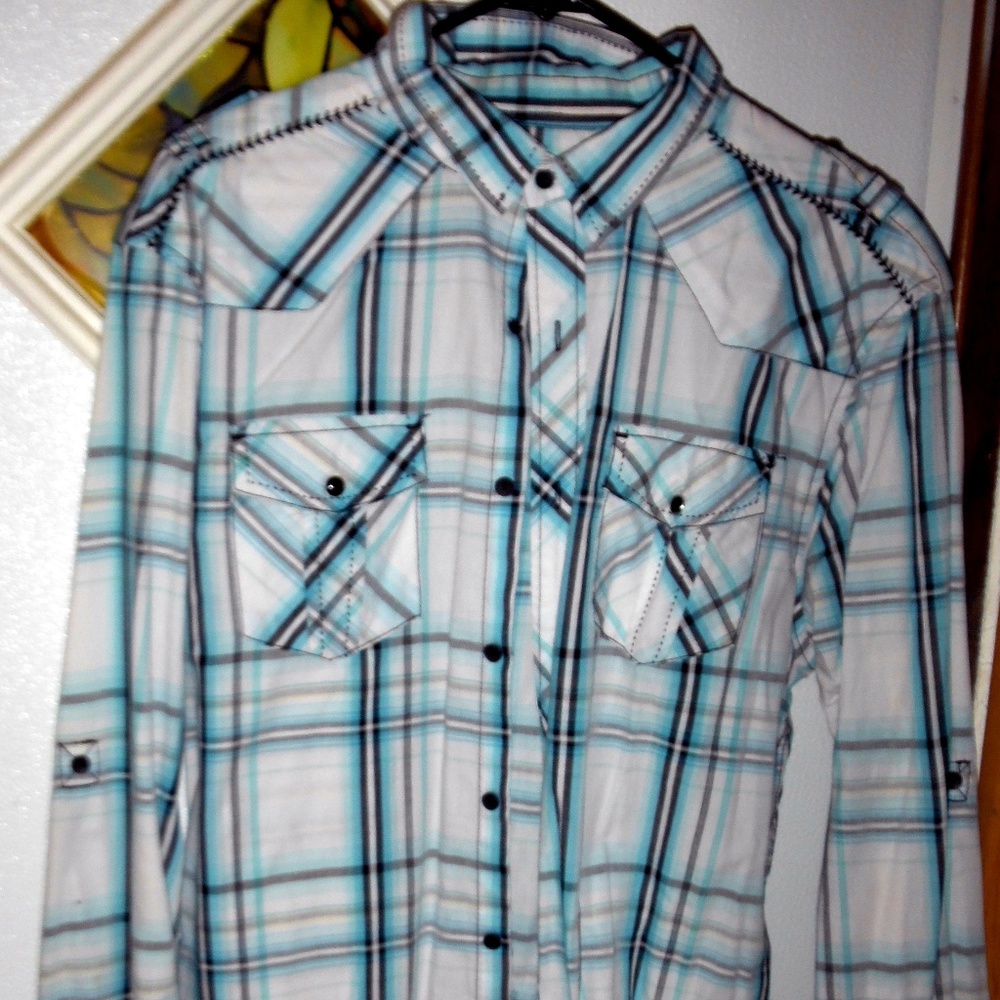 long sleeve plaid XL